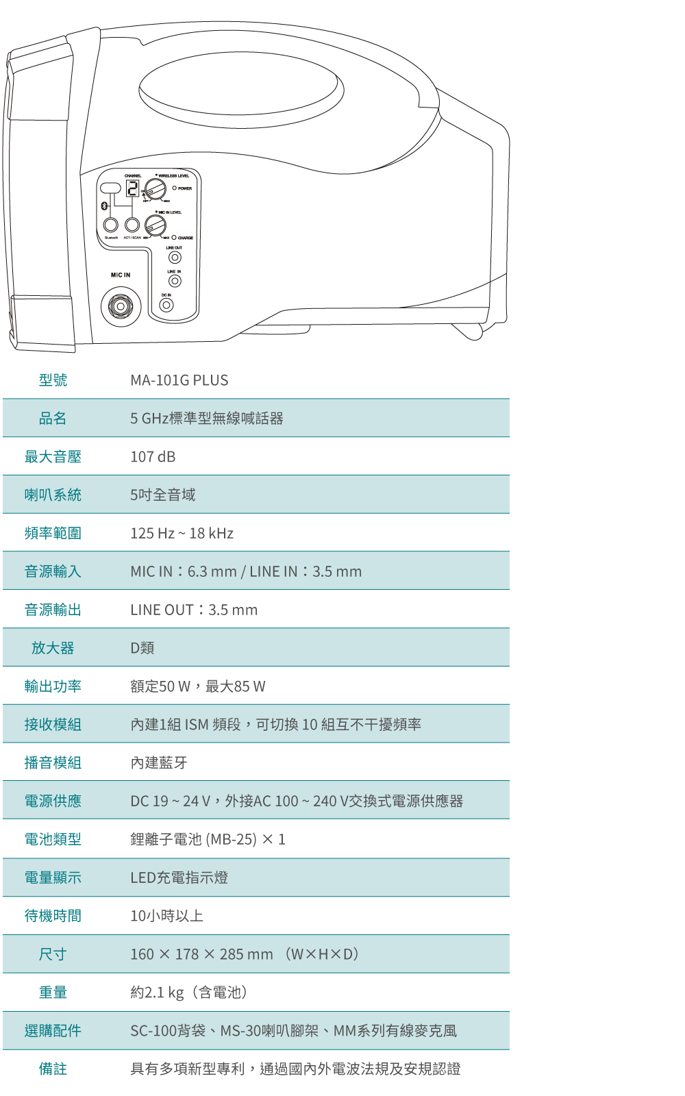 MIPRO MA-101G